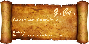 Gerstner Csanád névjegykártya